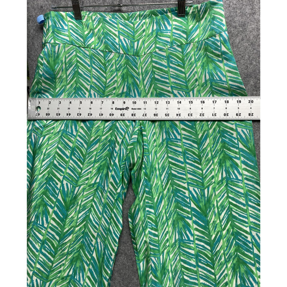 Lilly Pulitzer Pants Womens 4 Green Elephant Print Silk Wide Leg Side Zip 25053 - Picture 3 of 16